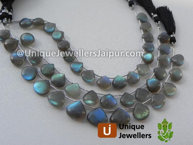 Labradorite Plain Heart Beads